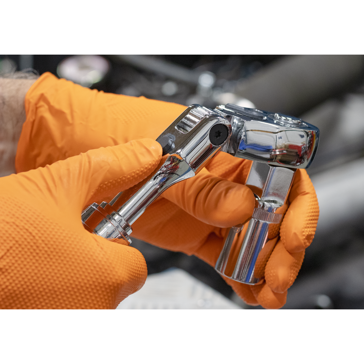 Premier Locking Flexi-Head Extendable Ratchet Wrench 1/2"Sq