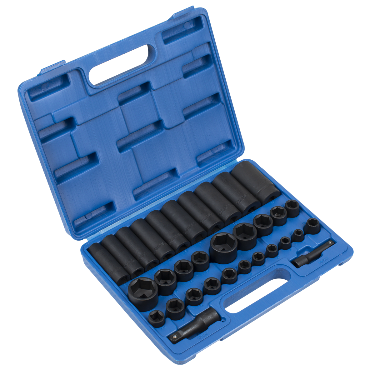 Premier Metric/Imperial Impact Socket Set 3/8" & 1/2"Sq Drive 32pc