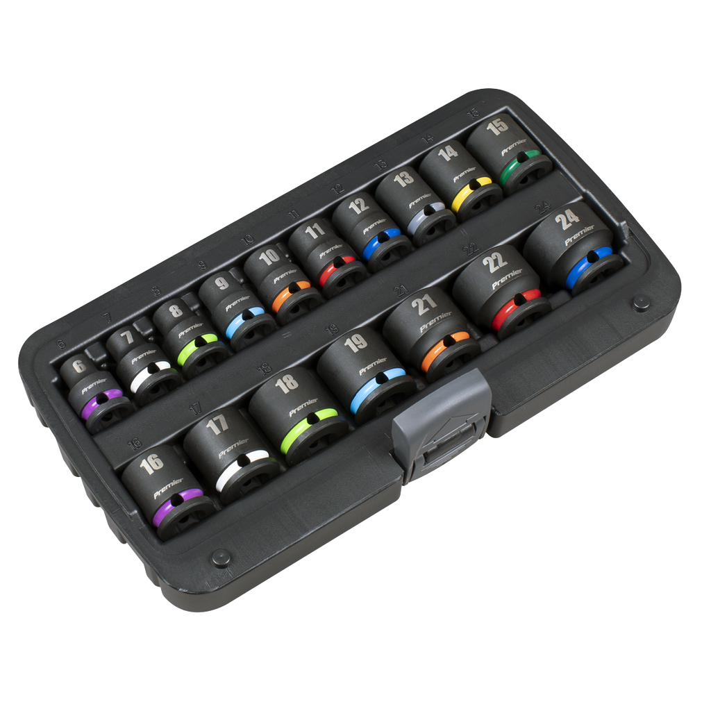 Impact Socket Set 3/8"Sq Drive 17pc