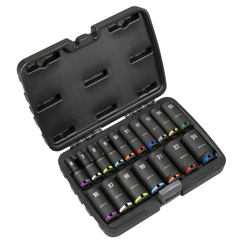 Deep Impact Socket Set 3/8”Sq Drive 17pc