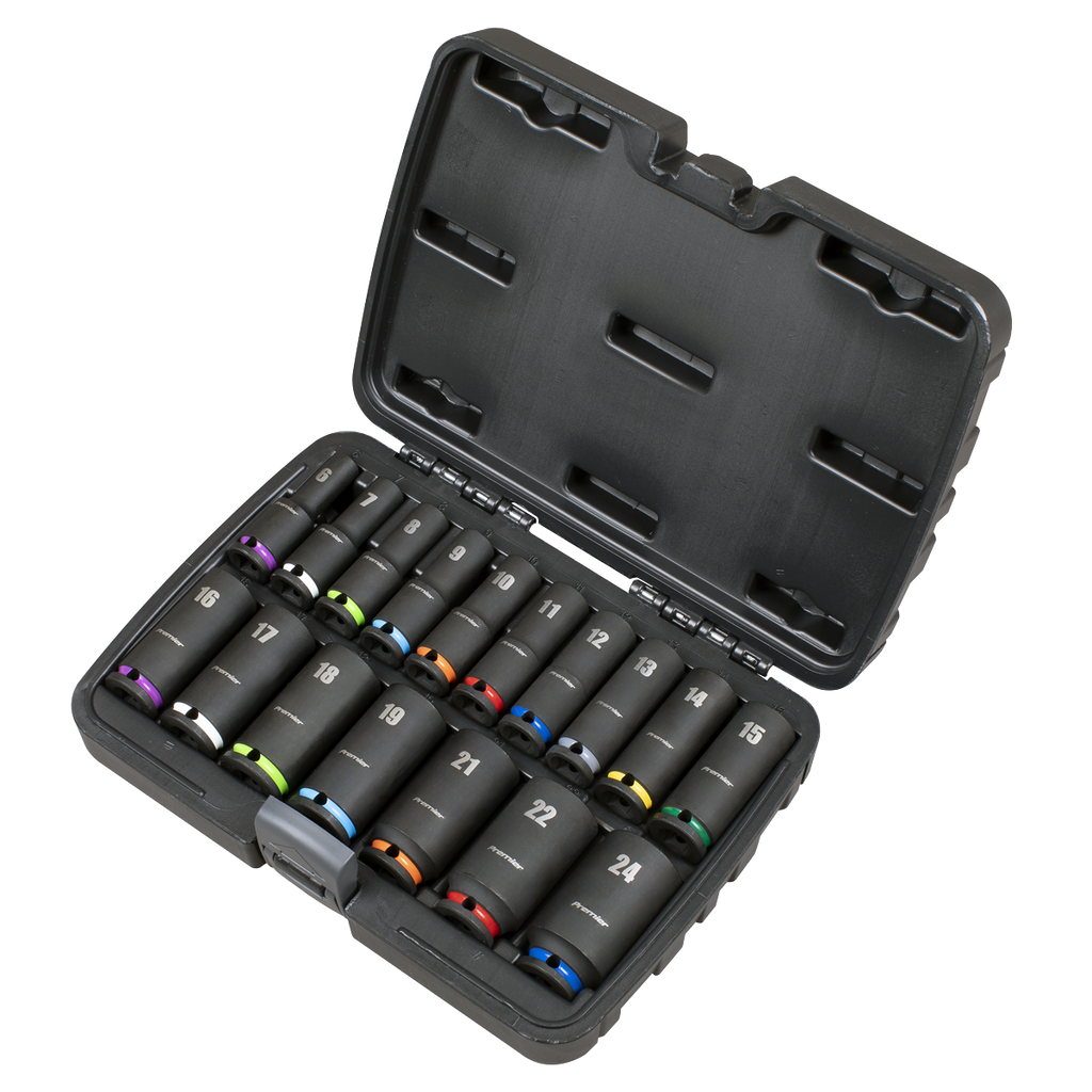 Deep Impact Socket Set 3/8”Sq Drive 17pc