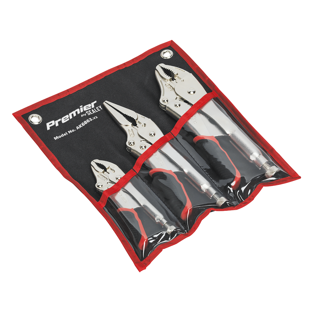 Premier Quick Release Locking Pliers Set 3pc (Factory Refurbished A)