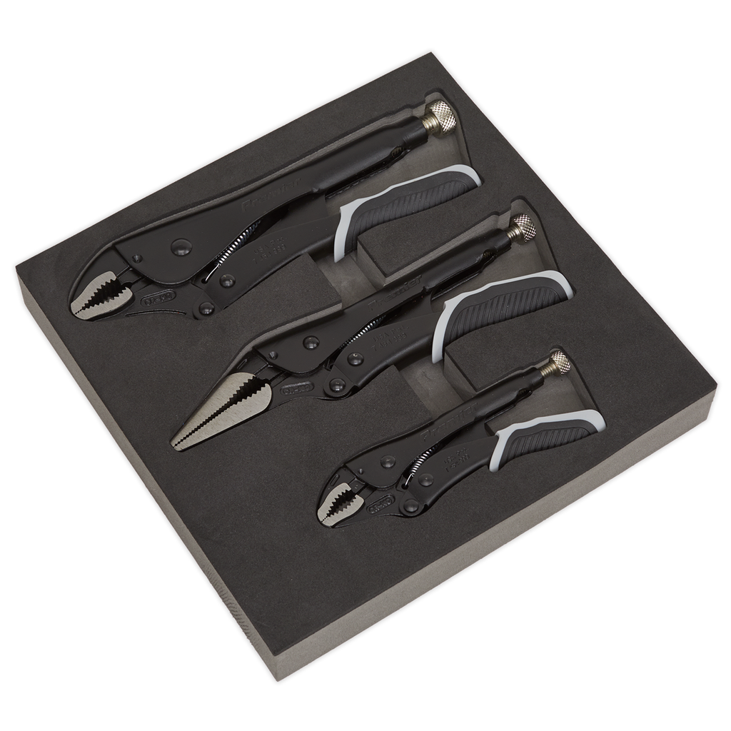 Premier Black Quick Release Locking Pliers Set 3pc