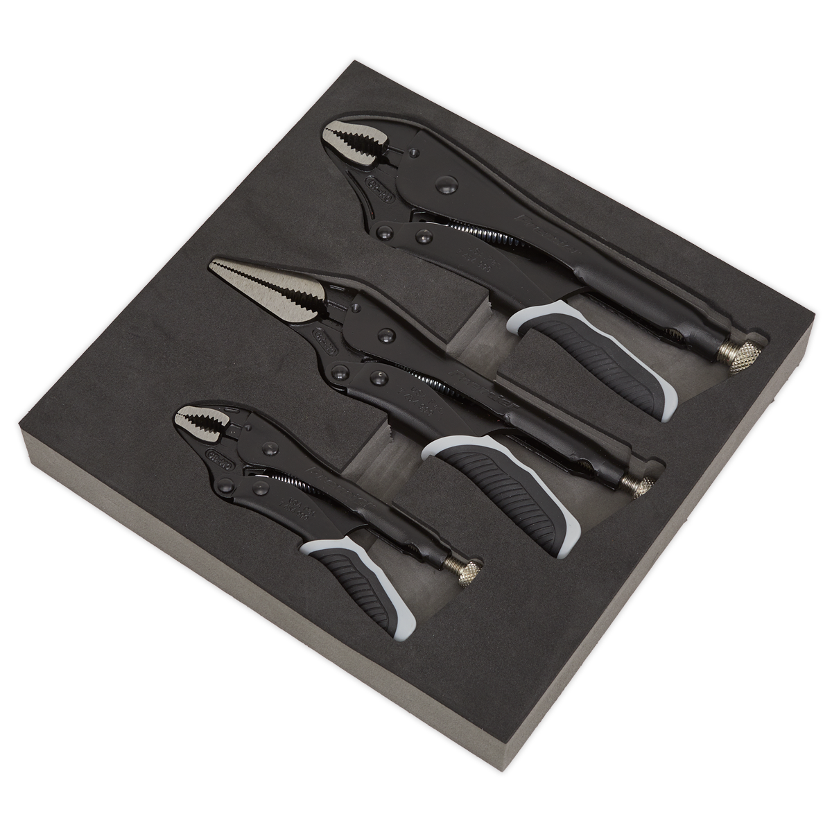 Premier Black Quick Release Locking Pliers Set 3pc