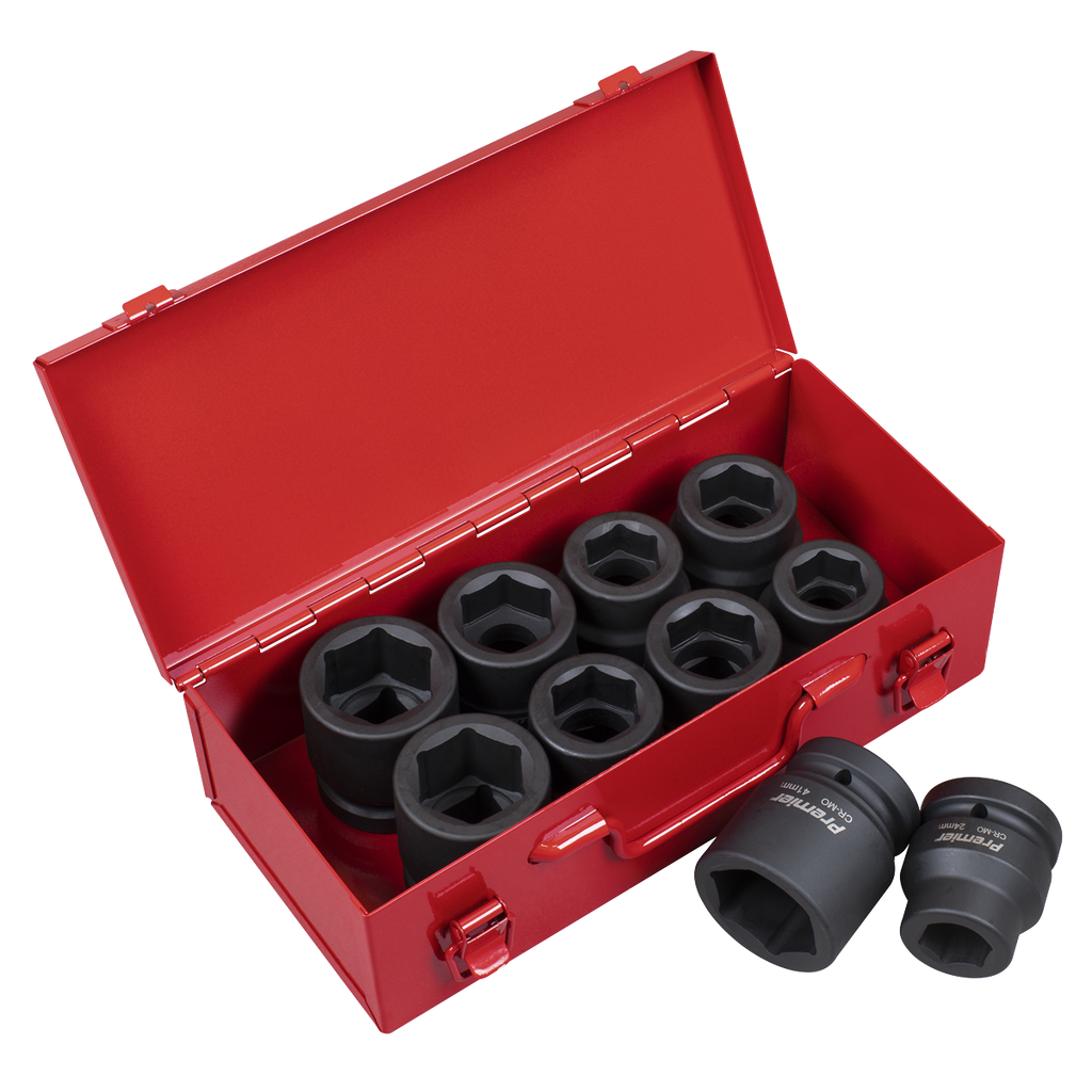 Premier Metric/Imperial Impact Socket Set 1"Sq Drive 10pc