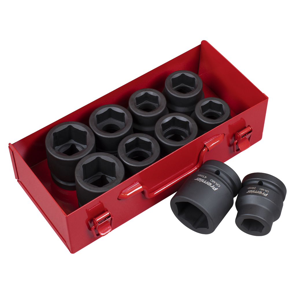 Premier Metric/Imperial Impact Socket Set 1"Sq Drive 10pc