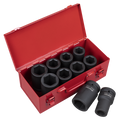 Premier Metric/Imperial Deep Impact Socket Set 1"Sq Drive 10pc