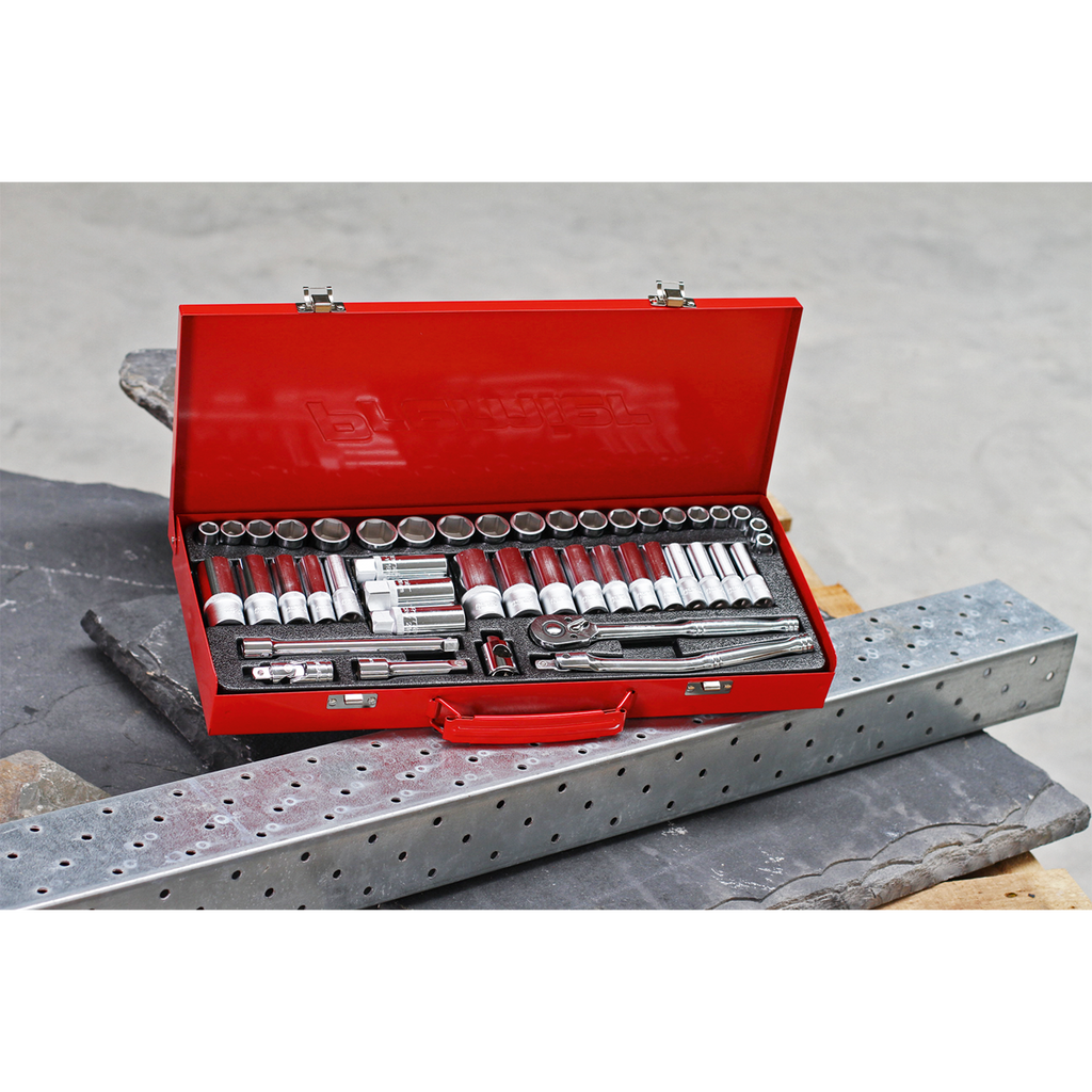 Premier Metric/Imperial Socket Set 3/8"Sq Drive 45pc