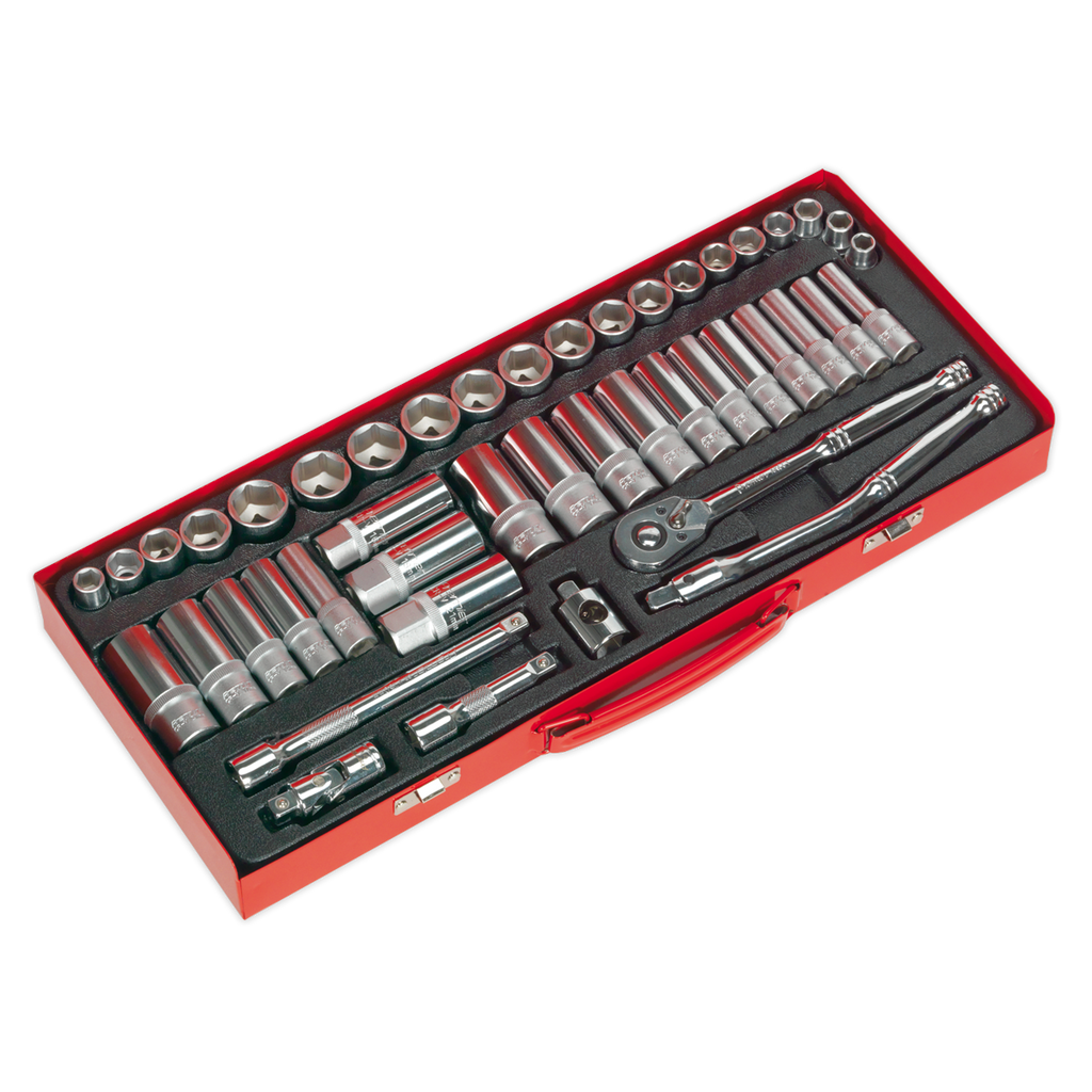 Premier Metric/Imperial Socket Set 3/8"Sq Drive 45pc