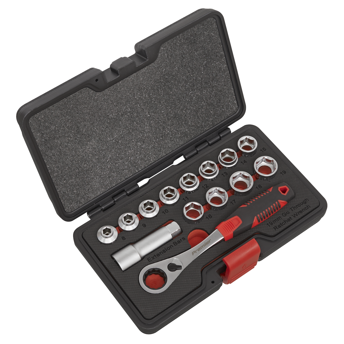 Premier Low Profile Go-Through Socket Set 14pc
