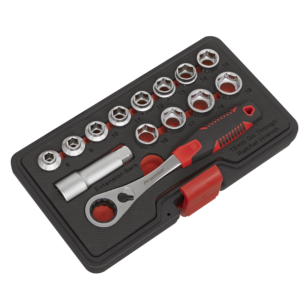 Premier Low Profile Go-Through Socket Set 14pc