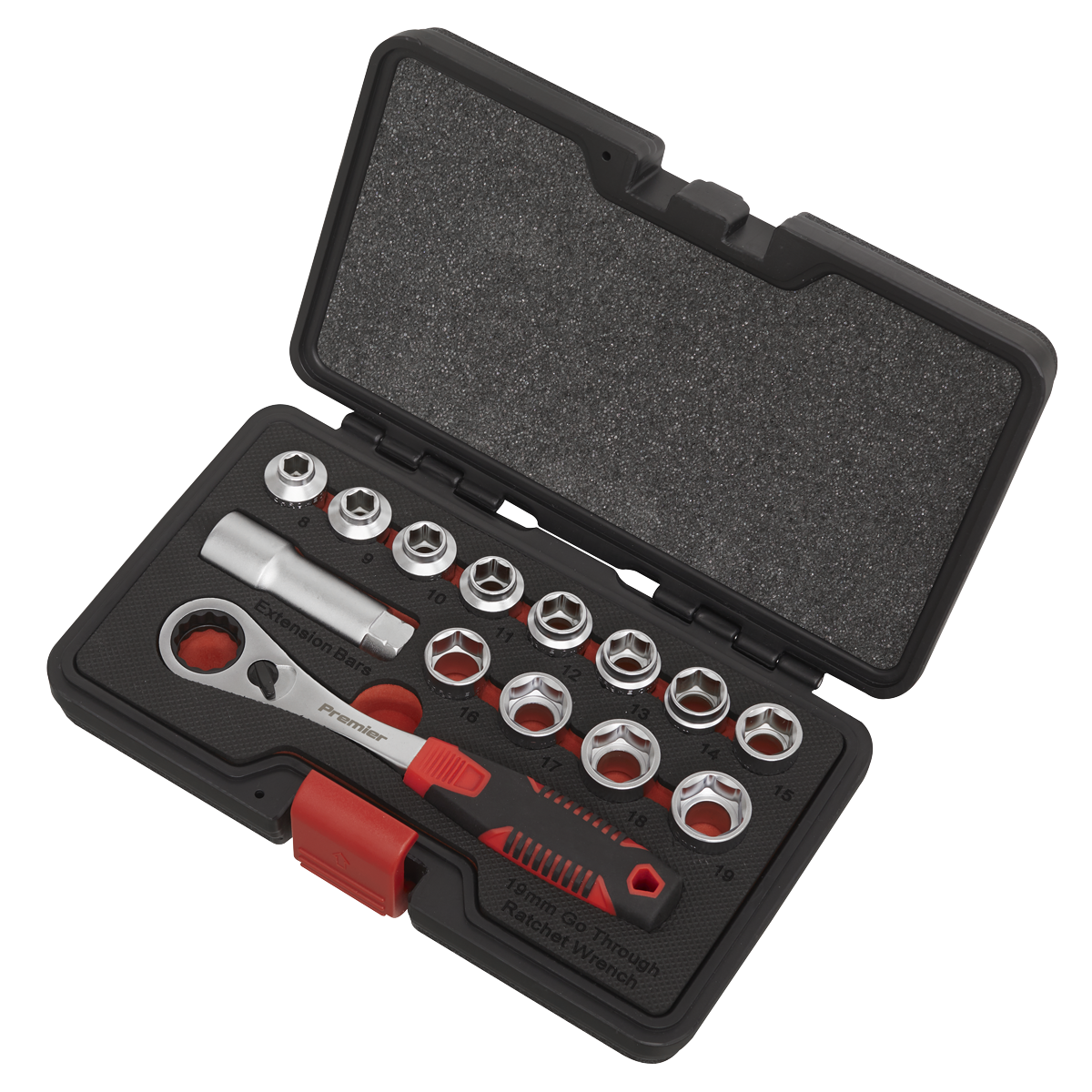 Premier Low Profile Go-Through Socket Set 14pc