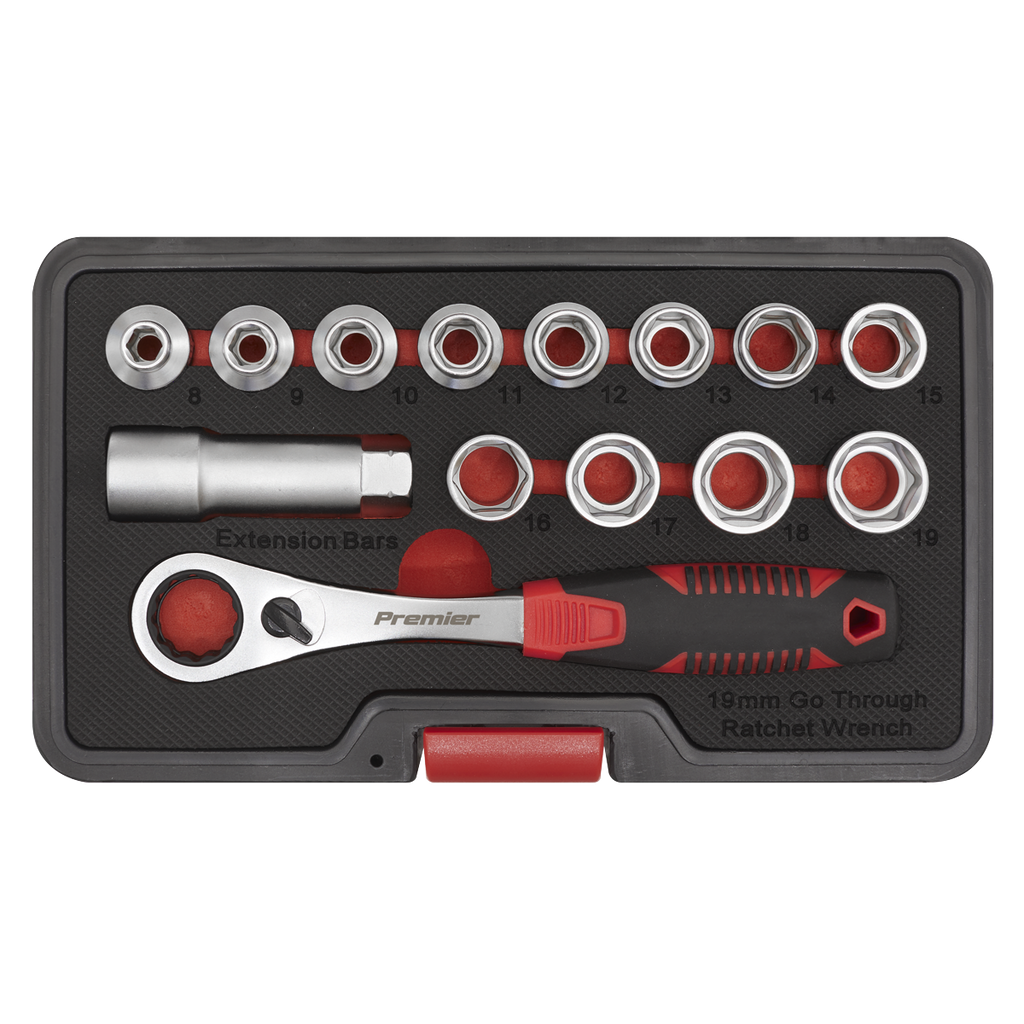 Premier Low Profile Go-Through Socket Set 14pc