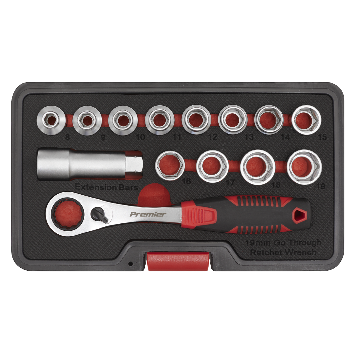 Premier Low Profile Go-Through Socket Set 14pc