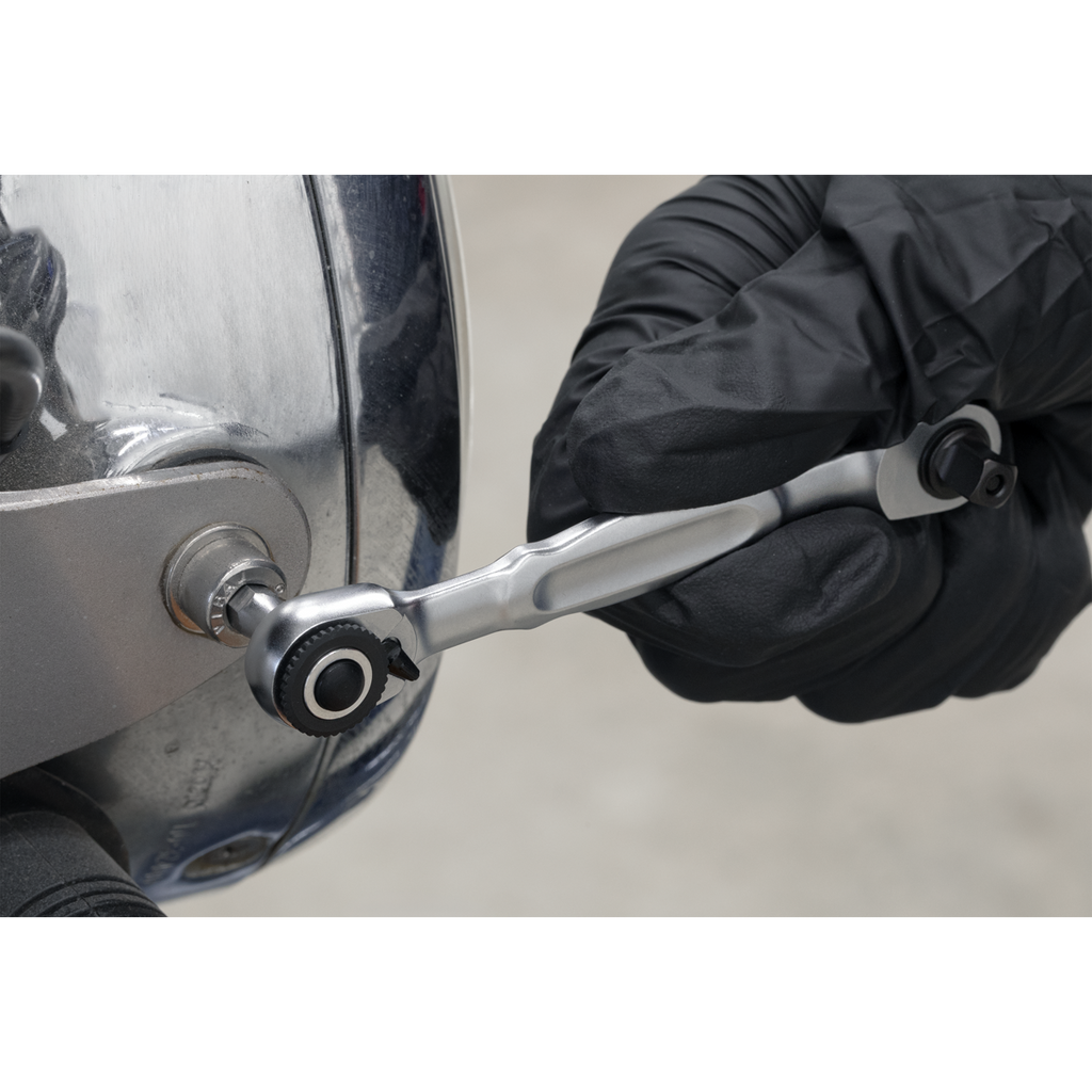 Micro Ratchet Bit Driver & Wrench 1/4"Sq & 1/4"Hex Drive