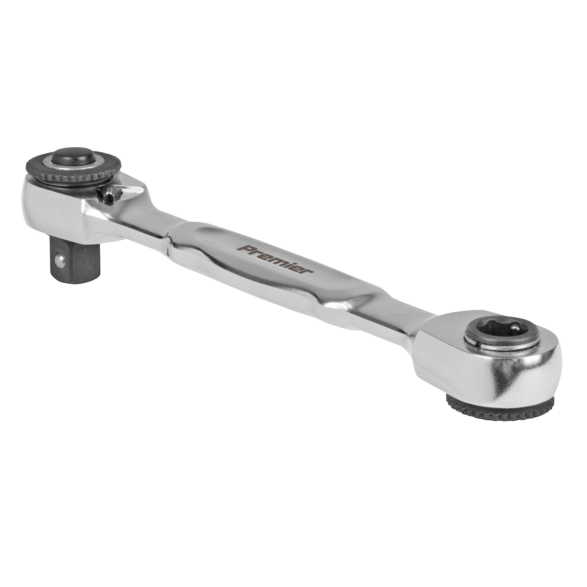 Micro Ratchet Bit Driver & Wrench 1/4"Sq & 1/4"Hex Drive
