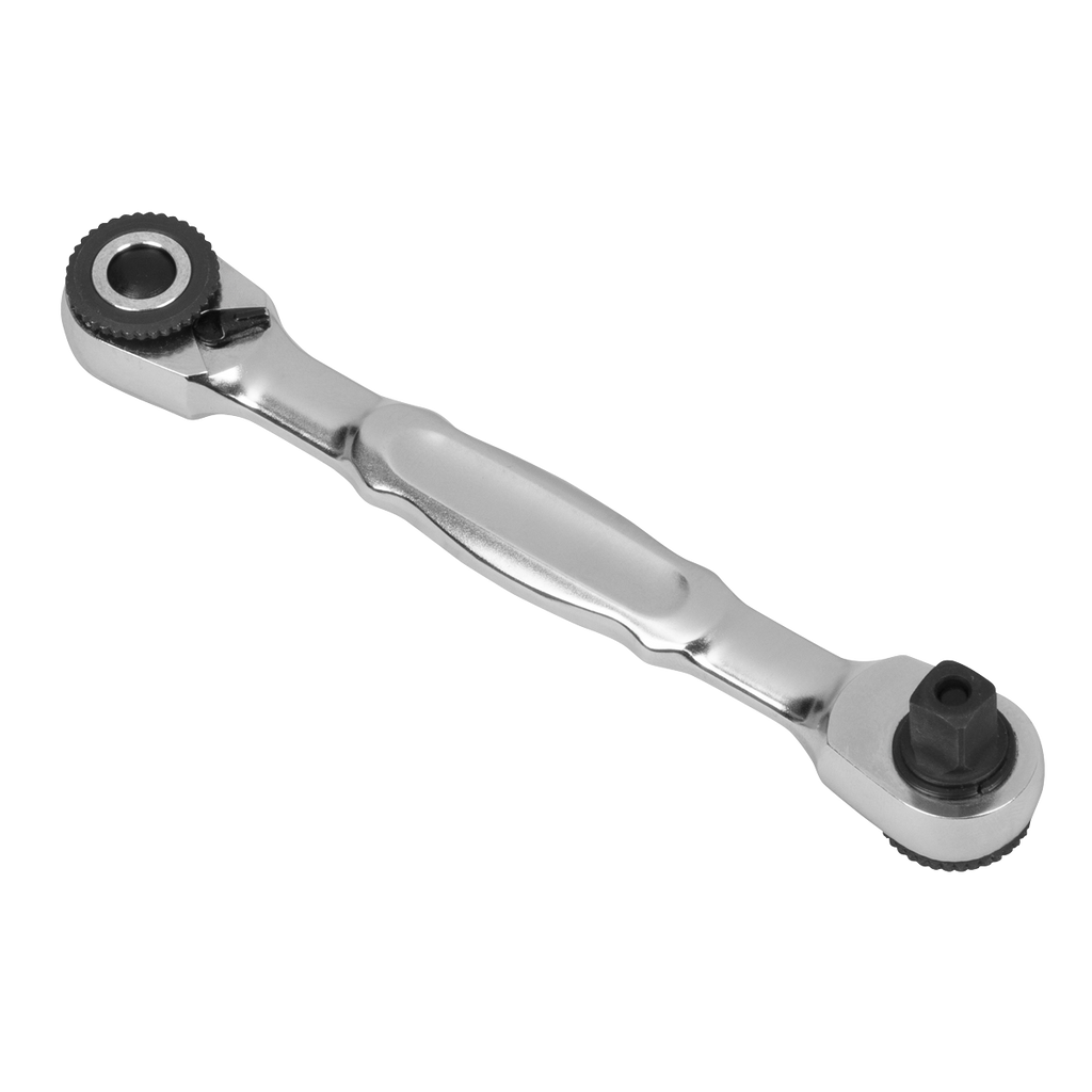 Micro Ratchet Bit Driver & Wrench 1/4"Sq & 1/4"Hex Drive