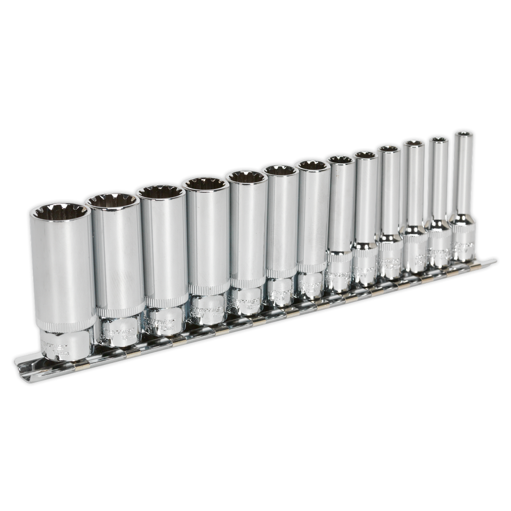 Premier Total Drive® Deep Socket Set 1/4"Sq Drive 13pc