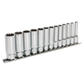 Premier Total Drive® Deep Socket Set 1/4"Sq Drive 13pc