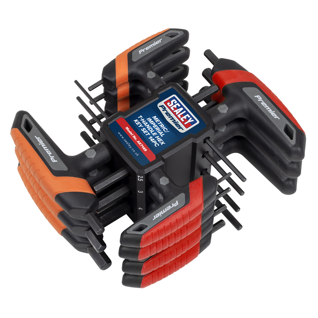 Premier Metric/Imperial T-Handle Hex Key Set 14pc