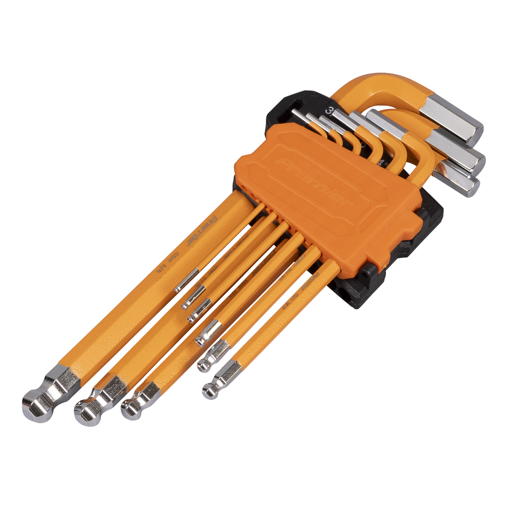 Premier Imperial Long Ball-End Hex Key Set 9pc