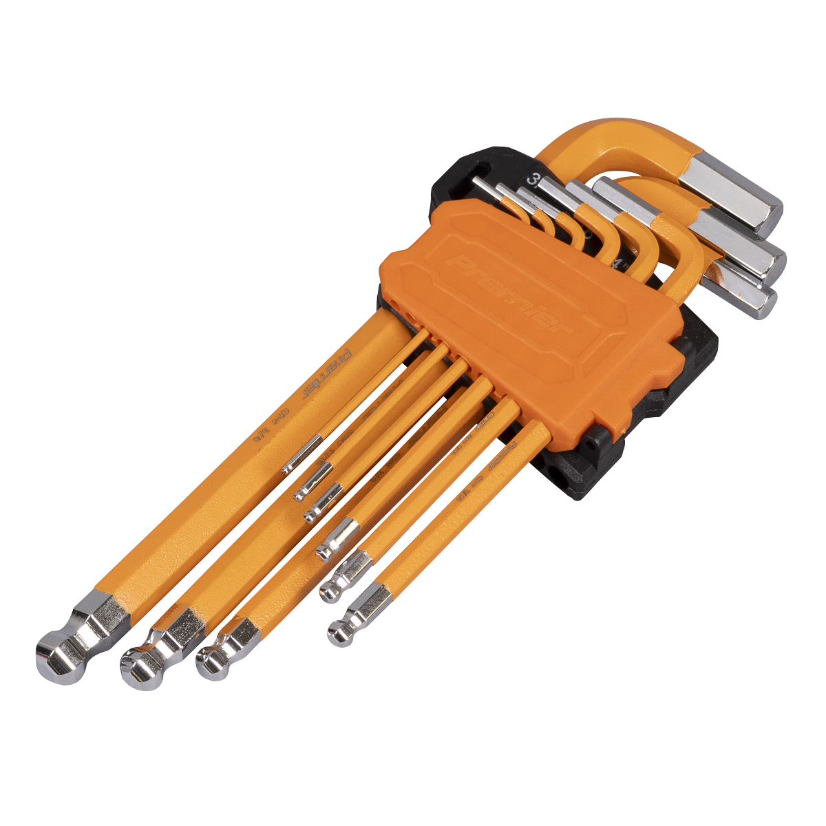 Premier Imperial Long Ball-End Hex Key Set 9pc