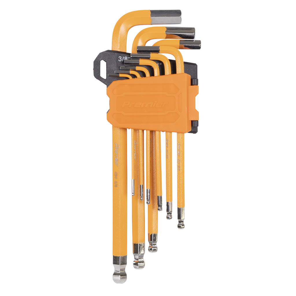Premier Imperial Long Ball-End Hex Key Set 9pc