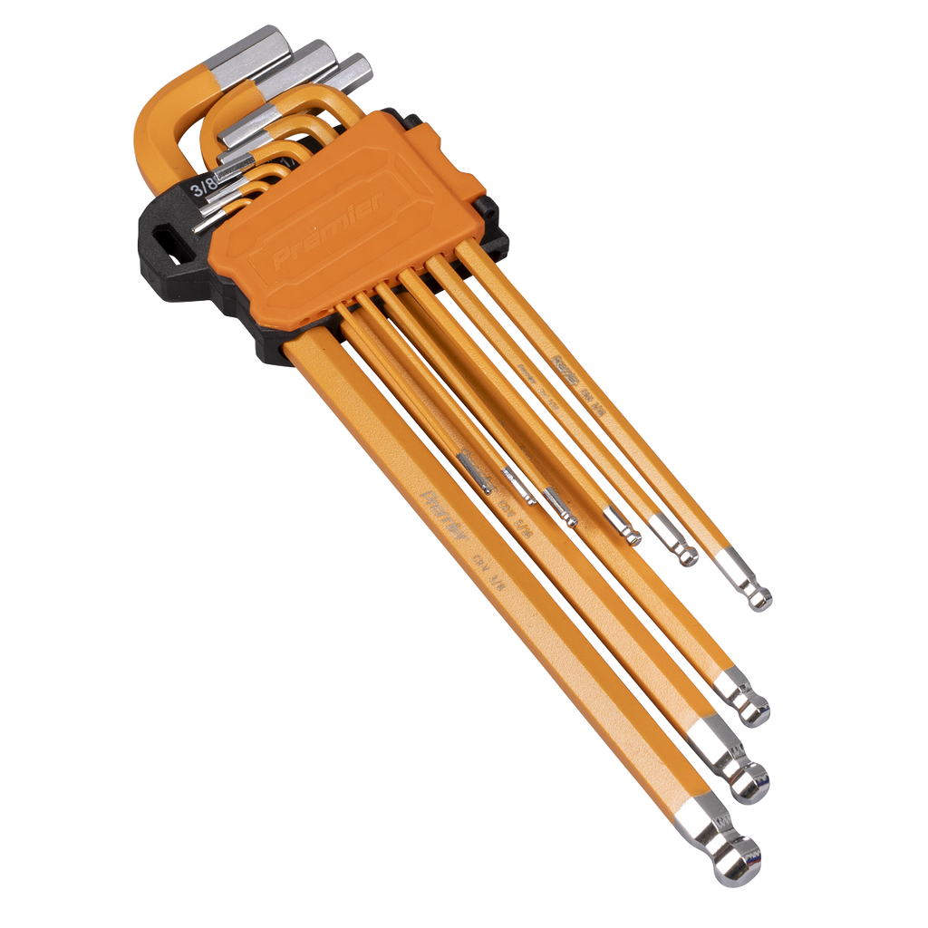 Premier Imperial Extra-Long Ball-End Hex Key Set 9pc
