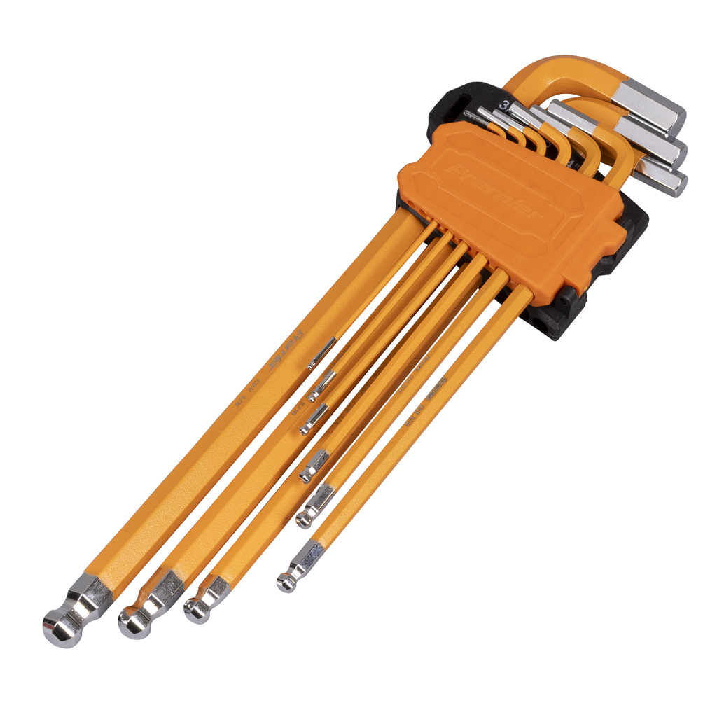 Premier Imperial Extra-Long Ball-End Hex Key Set 9pc