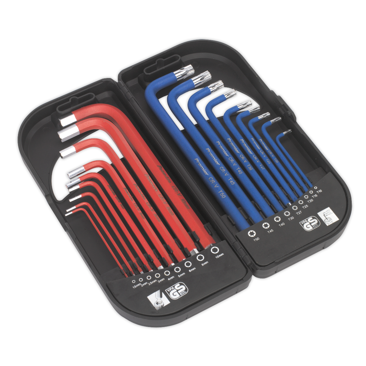 Premier Long Anti-Slip TRX-Star* & Ball-End Hex Key Set 18pc