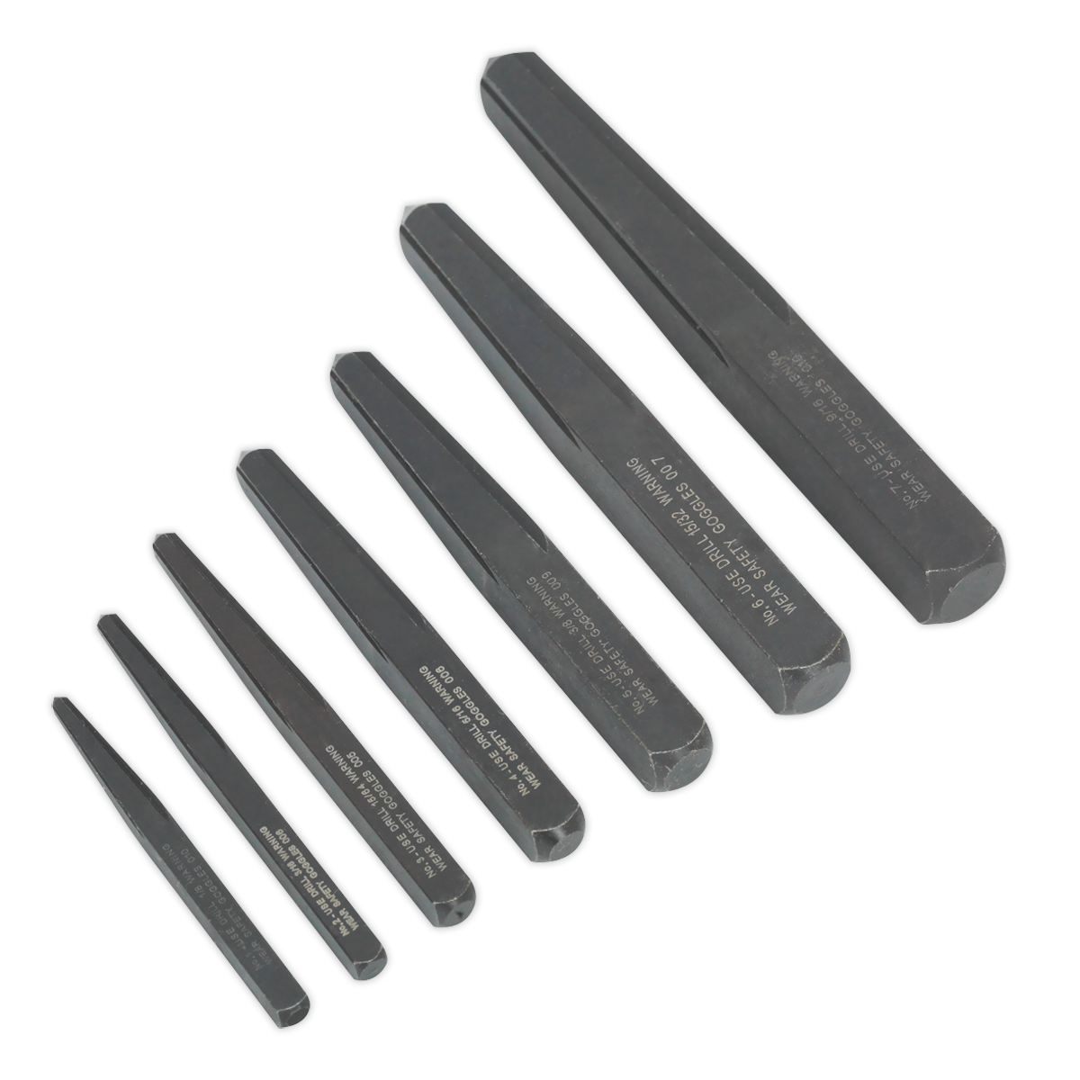 Square Type Screw Extractor Set 7pc