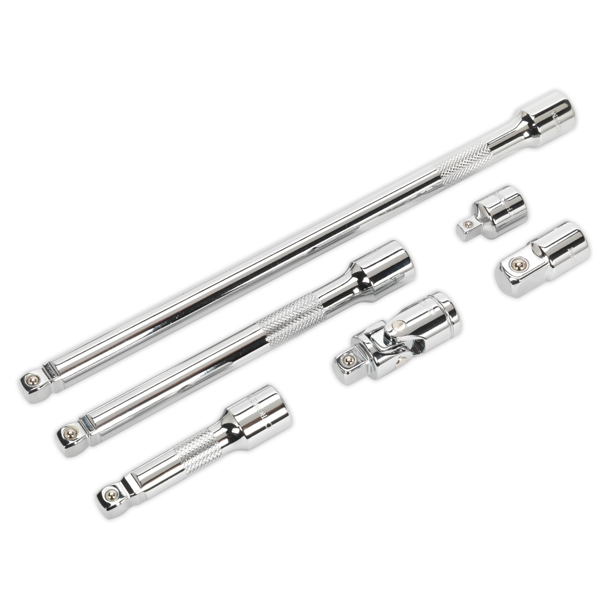 Premier Wobble/Rigid Extension Bar, Adaptor & Universal Joint Set 3/8"Sq Drive 6pc