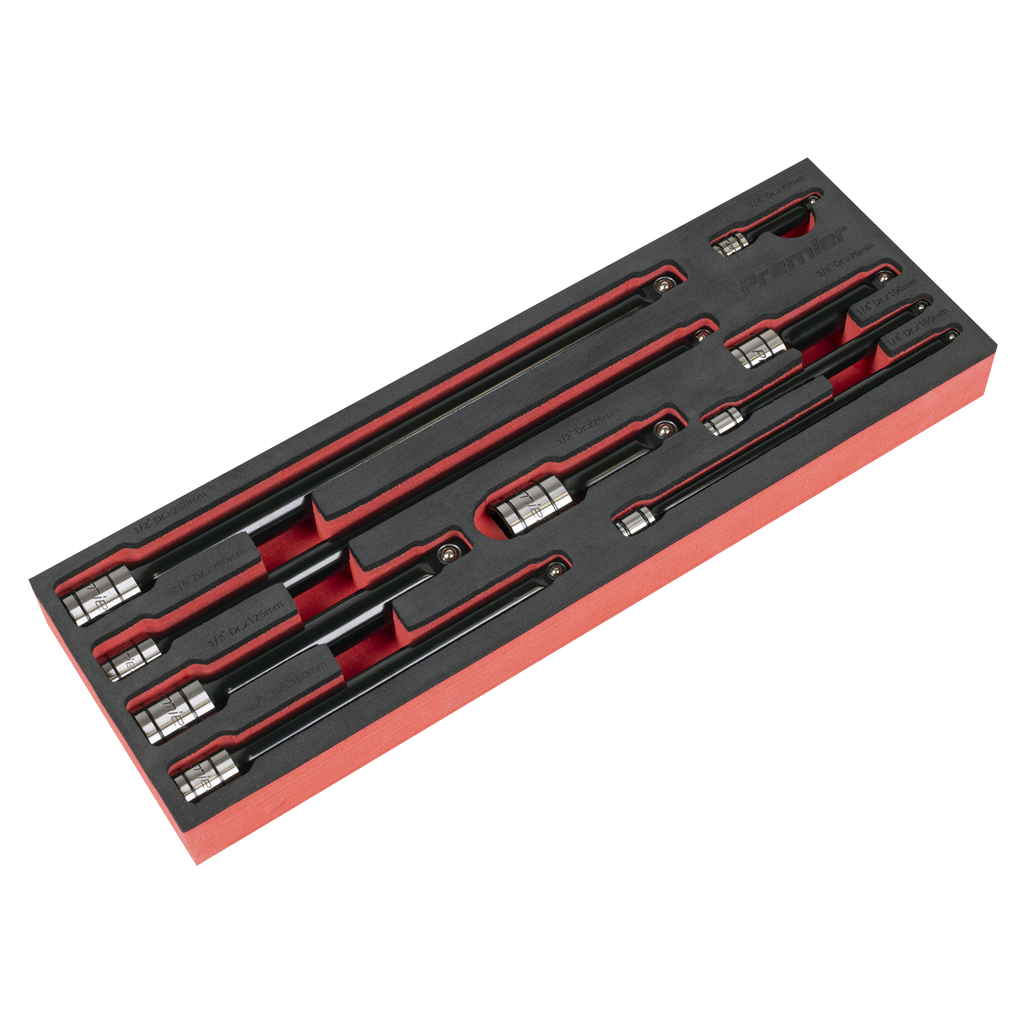 Premier Black Wobble/Rigid Extension Bar Set 1/4", 3/8" & 1/