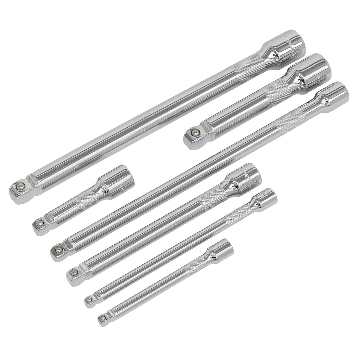 Premier Wobble/Rigid Extension Bar Set 1/4", 3/8" & 1/2"Sq Drive 7pc