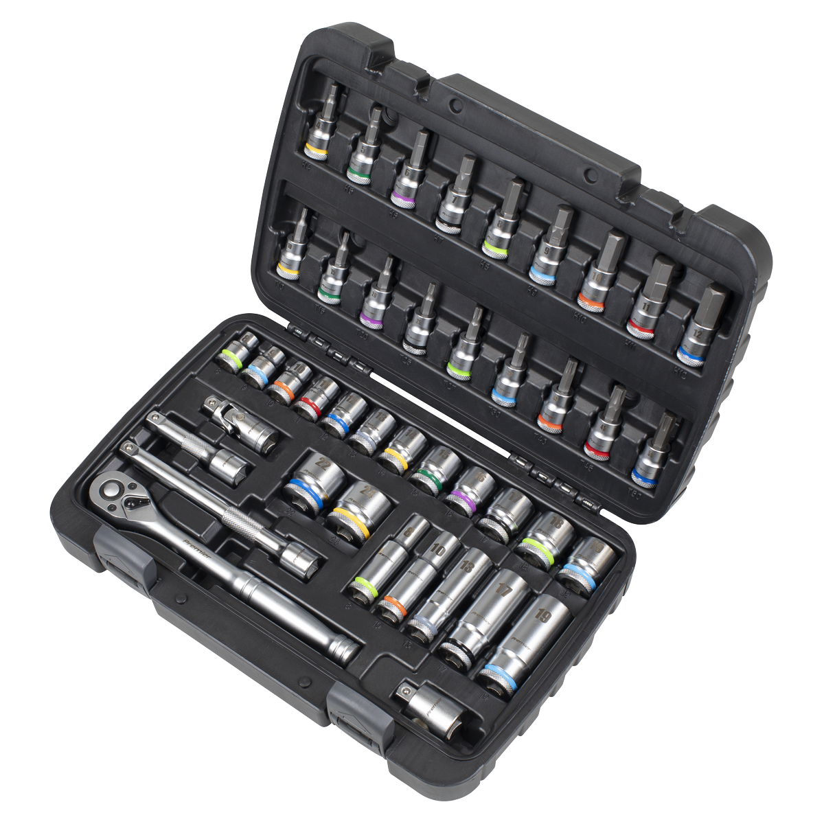 Socket & Socket Bit Set 3/8"Sq Drive 42pc