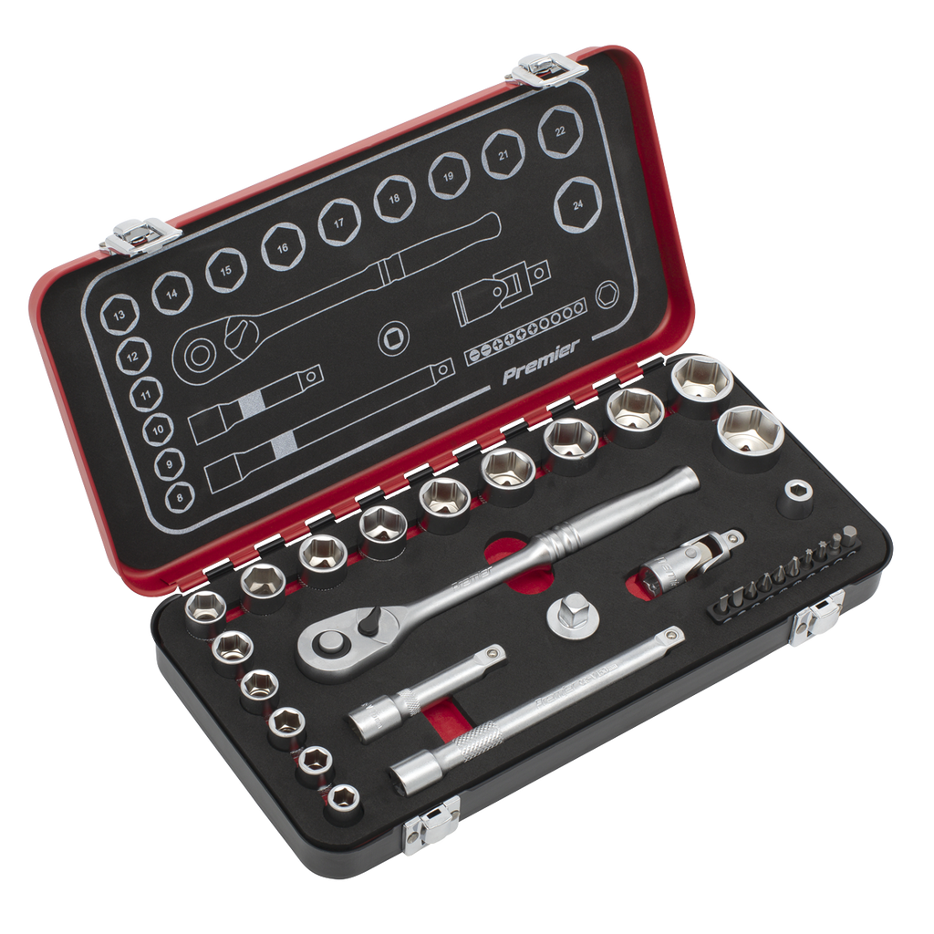 Premier Platinum Socket Set 3/8"Sq Drive 31pc