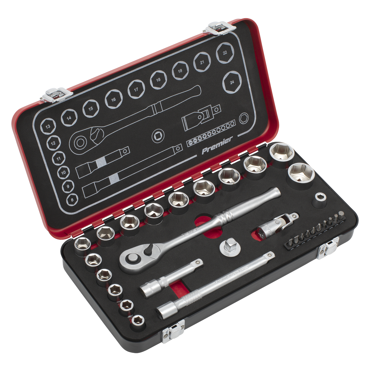 Premier Platinum Socket Set 3/8"Sq Drive 31pc