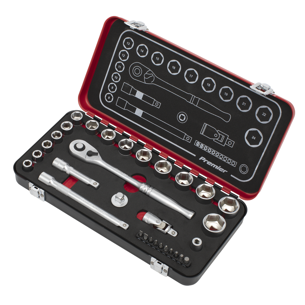 Premier Platinum Socket Set 3/8"Sq Drive 31pc
