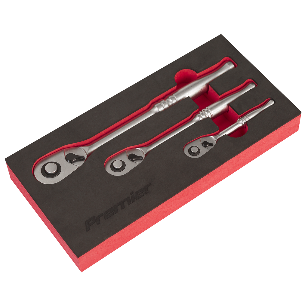 Premier Platinum Pear-Head Ratchet Wrench Set with Flip Reve