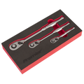 Premier Platinum Pear-Head Ratchet Wrench Set with Flip Reve