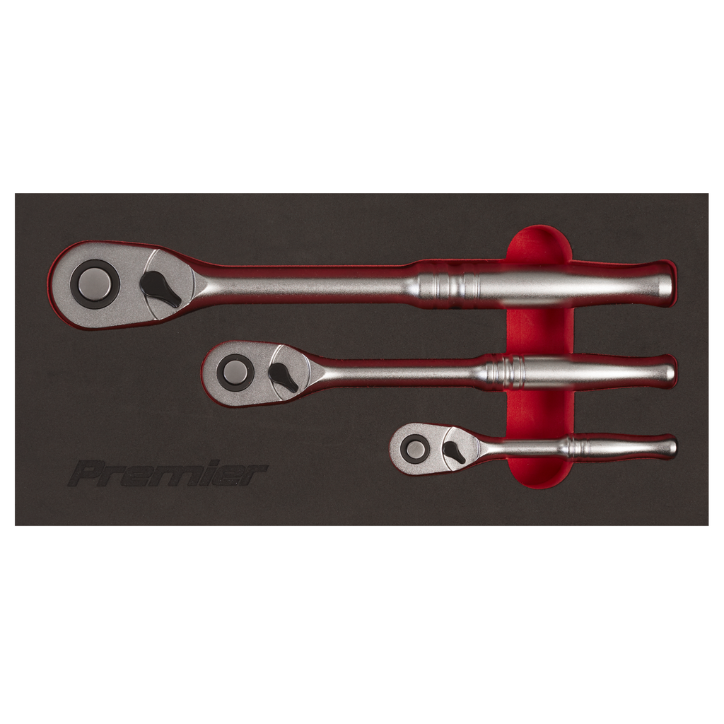 Premier Platinum Pear-Head Ratchet Wrench Set with Flip Reve