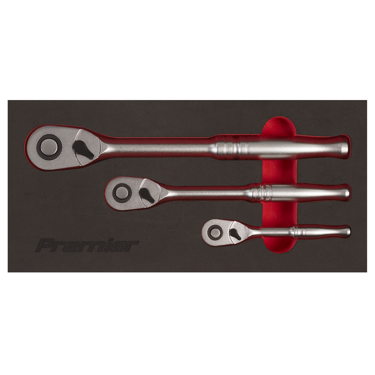 Premier Platinum Pear-Head Ratchet Wrench Set with Flip Reve