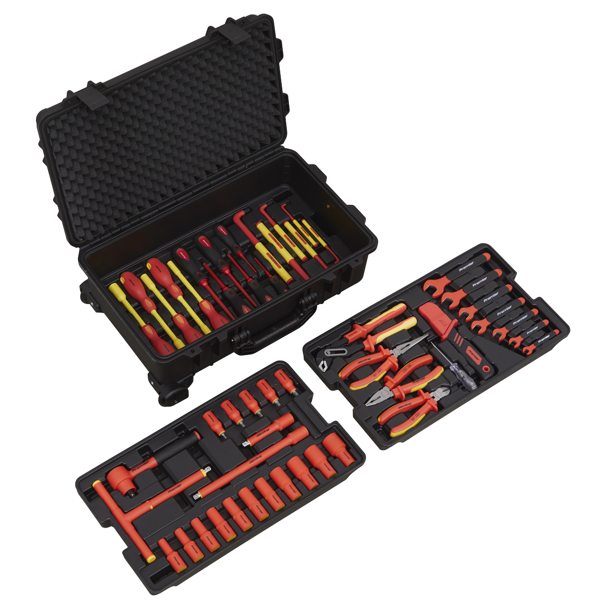 Premier Insulated Tool Kit 3/8"Sq Drive 1000V 50pc - VDE Approved