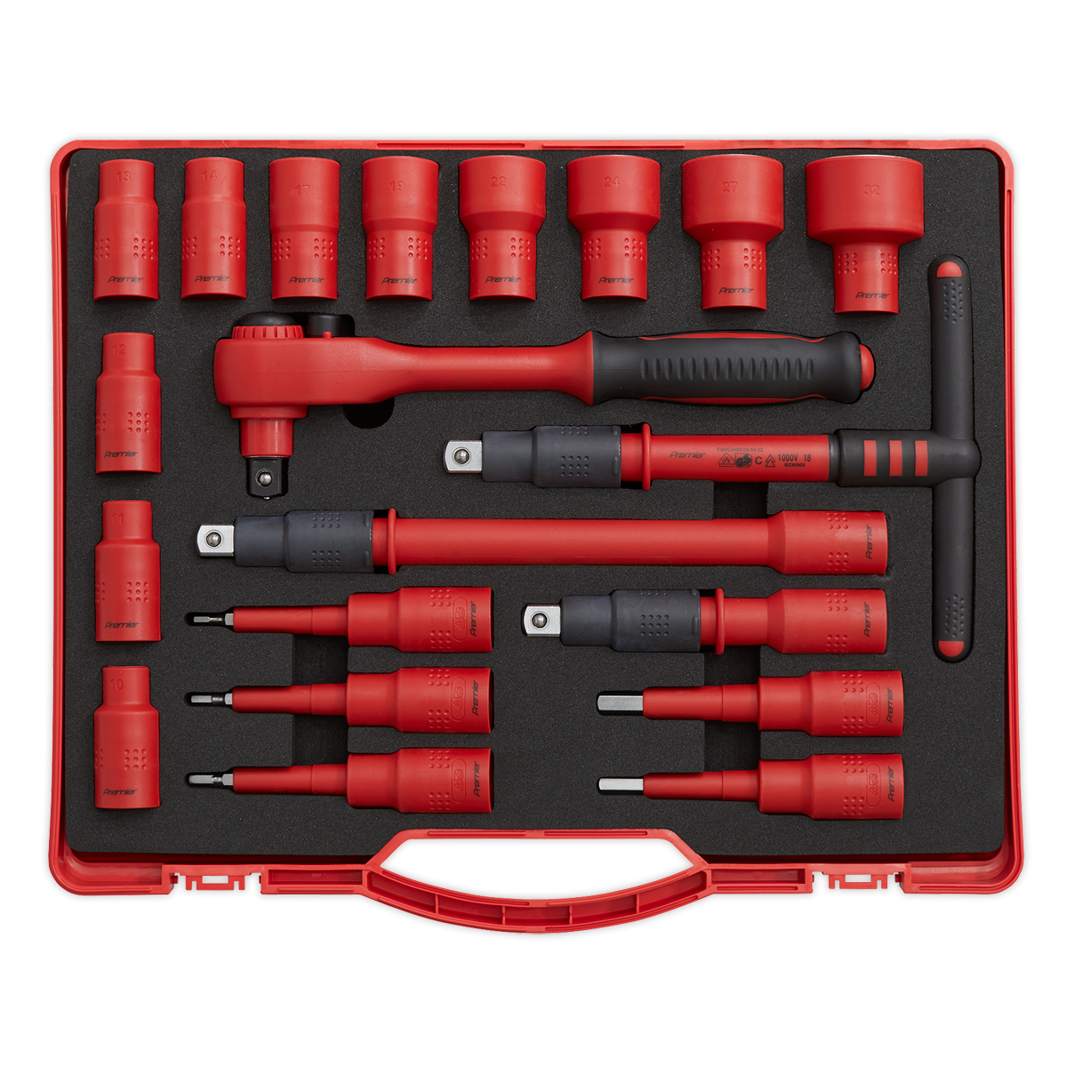 Premier Insulated Socket Set 1/2"Sq Drive 20pc - VDE Approved