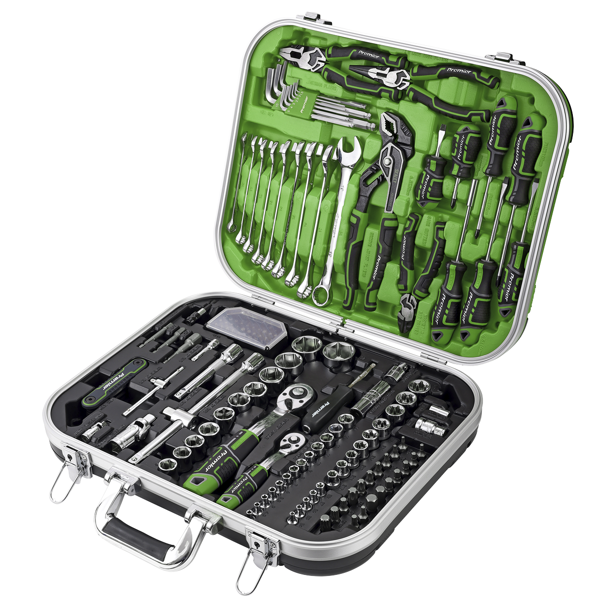 Premier Mechanic's Tool Kit 144pc - Hi-Vis Green