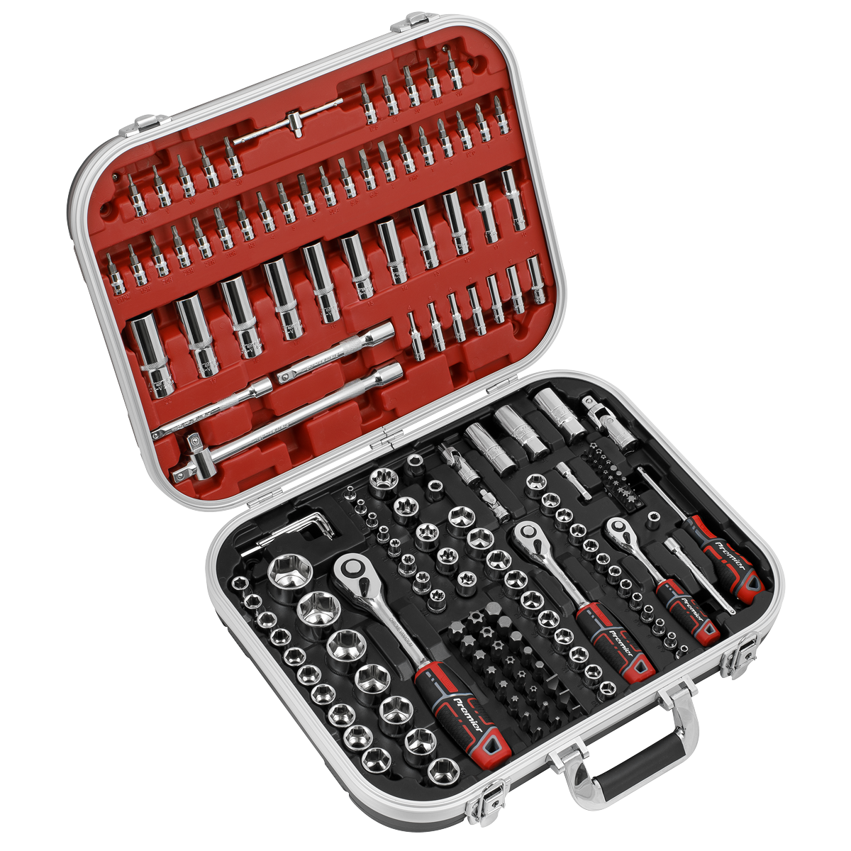 Premier Socket Set 1/4", 3/8" & 1/2"Sq Drive 172pc