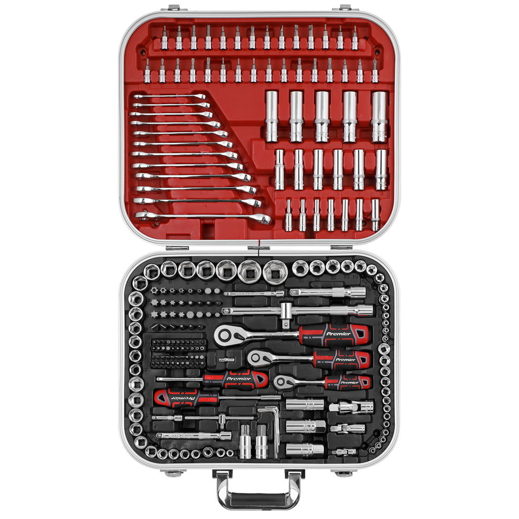 Premier Socket Set 1/4", 3/8" & 1/2"Sq Drive 216pc