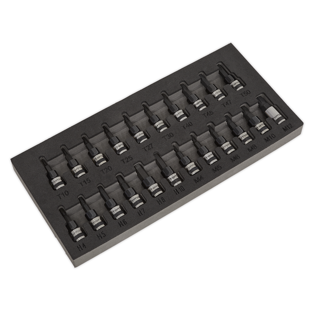 Premier Black TRX-Star*/Hex/Spline Socket Bit Set 3/8"Sq Drive 22pc