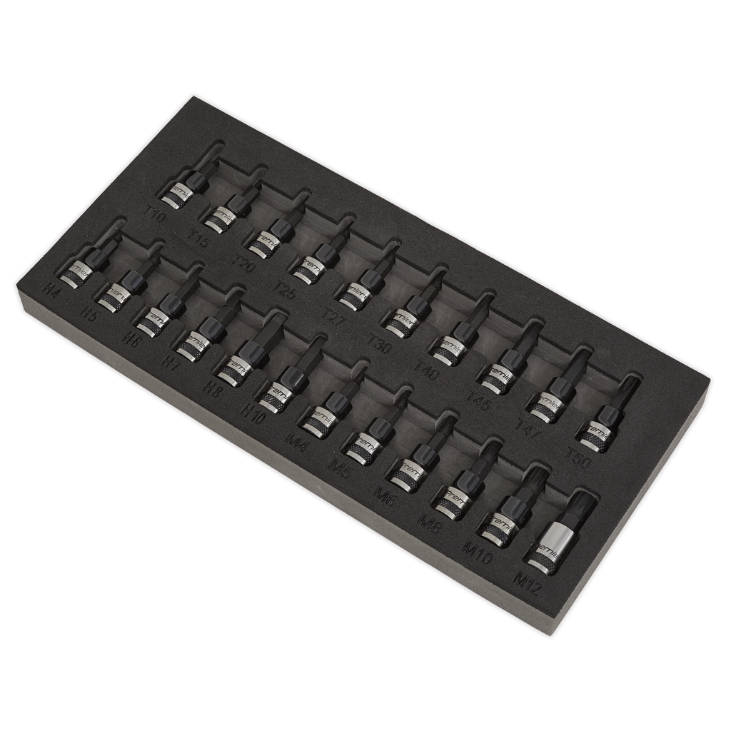 Premier Black TRX-Star*/Hex/Spline Socket Bit Set 3/8"Sq Drive 22pc
