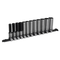 Premier Black Deep Socket Set 3/8"Sq Drive 12pc